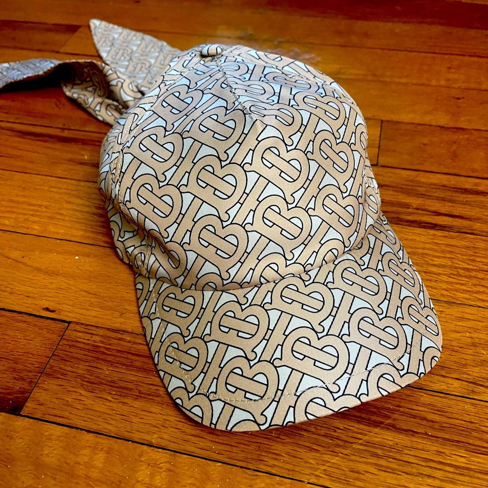 Burberry: women’s monogram silk baseball hat with bandana
